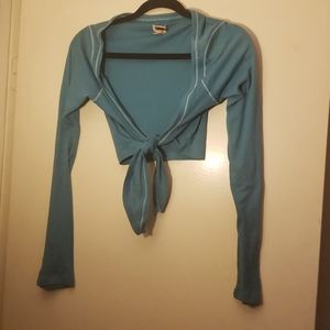 Hollister crop top in a pretty turquoise blue